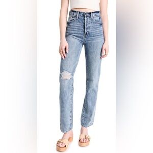 Pistola Cassie Super High Rise Straight Leg Jeans in Play Day Wash